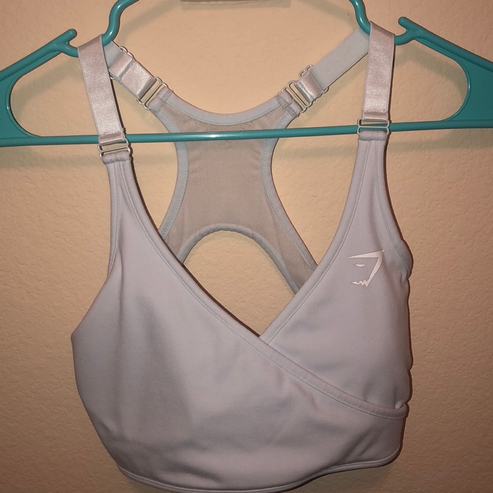 Gymshark Ice Blue Wrap Sports Bra